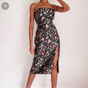 Lulus floral midi dress